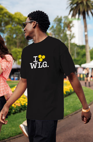 MENS SUP TEE/3-BALL WLG BLACK