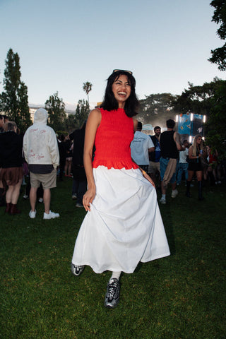 ABBI MAXI SKIRT WHITE