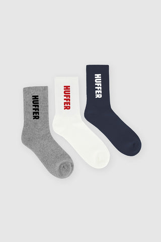 HFR RIB SOCK/EDITORIAL 3 PACK MULTI