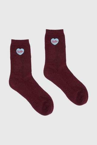 HFR CREW SOCK/SHERBET BURGUNDY