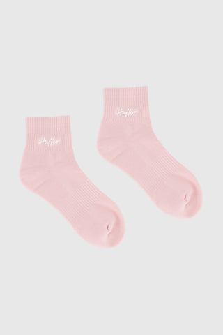 ANKLE RIB SOCK/SCRIPTED PETAL