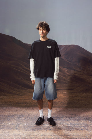 LAYERED BLOCK TEE/RIDGE BASALT