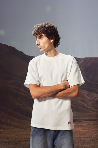 WAFFLE TEE CHALK