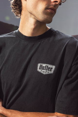 BLOCK TEE 220/RIDGE WASHED BLACK