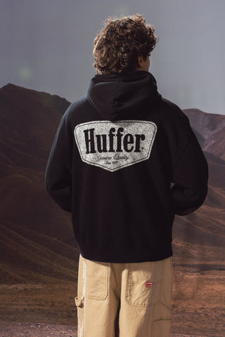 BLOCK HOOD 350/RIDGE WASHED BLACK