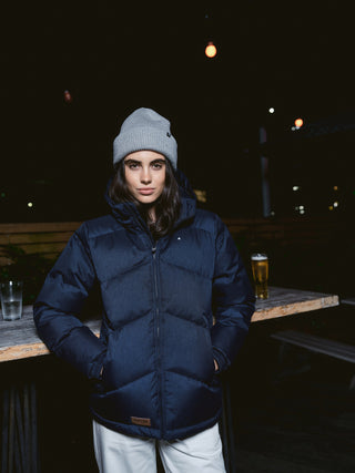 WMNS CLASSIC DOWN JKT HRGBONE NAVY