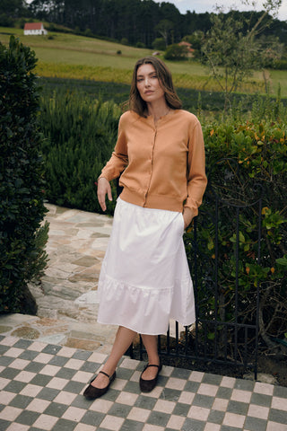 CLARISSE MIDI SKIRT WHITE