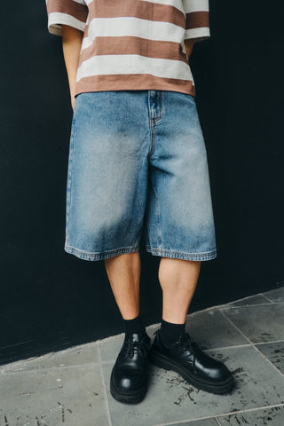 X-TRA BAGGY DENIM SHORT STABLE WASH