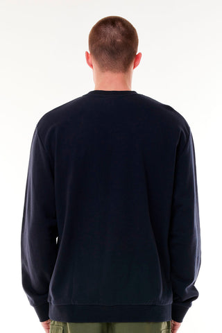 MENS TRUE CREW/BREWED NAVY