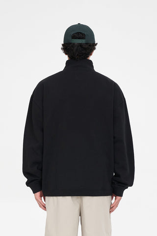 CLUB 1/4 ZIP FLEECE/BUGGIN BLACK