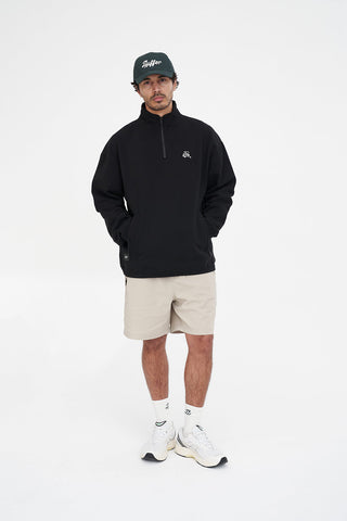 CLUB 1/4 ZIP FLEECE/BUGGIN BLACK