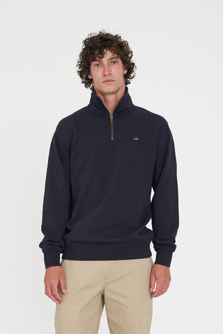 CLASSIC 1/4 ZIP JERSEY/3BALL NAVY