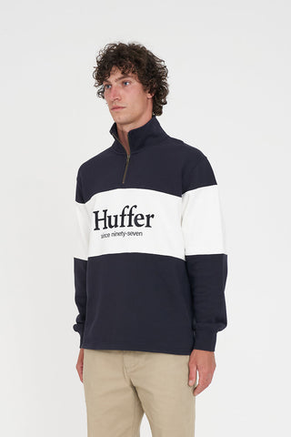 CLASSIC 1/4 ZIP BLOCK JERSEY NAVY