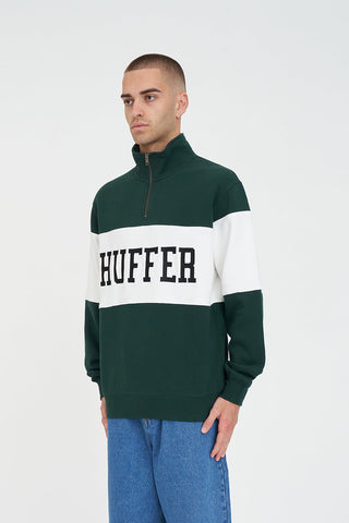 PANEL 1/4 ZIP JERSEY/PICK UP EVERGREEN