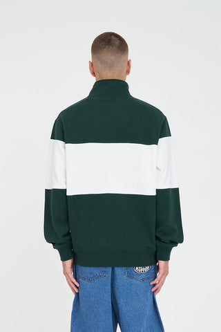 PANEL 1/4 ZIP JERSEY/PICK UP EVERGREEN