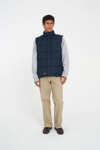 MENS CLASSIC DOWN VEST HRGBONE NAVY