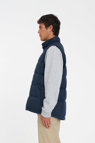 MENS CLASSIC DOWN VEST HRGBONE NAVY