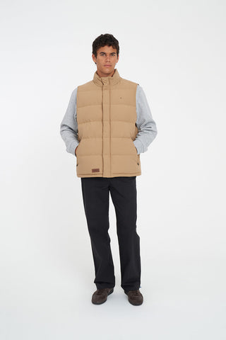 MENS CLASSIC DOWN VEST TAN