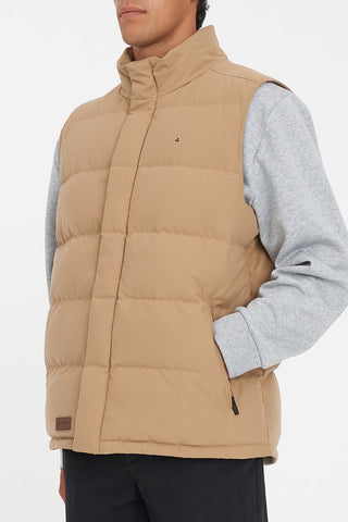 MENS CLASSIC DOWN VEST TAN