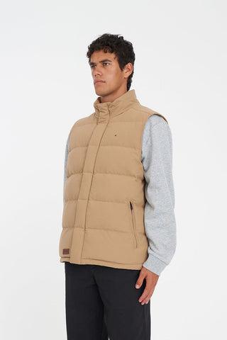 MENS CLASSIC DOWN VEST TAN