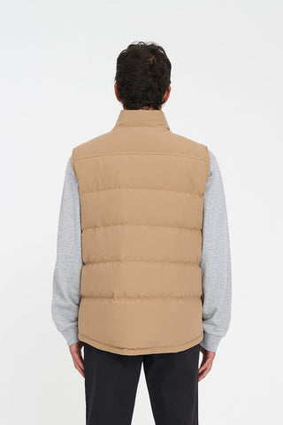 MENS CLASSIC DOWN VEST TAN