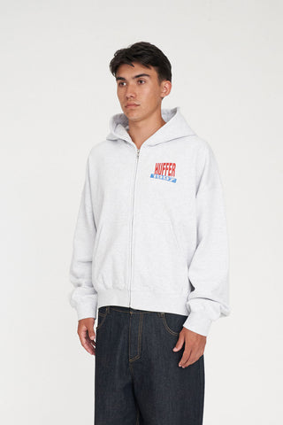 SUB CROP ZIP HOOD/MEMPHIS SILVER M