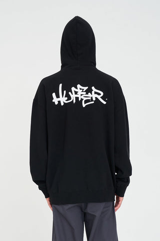 MENS SATURDAY HOOD/ETCHING BLACK