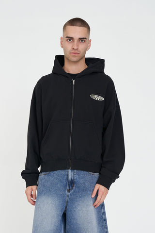 SUB CROP ZIP HOOD 350/CONTRA BASALT