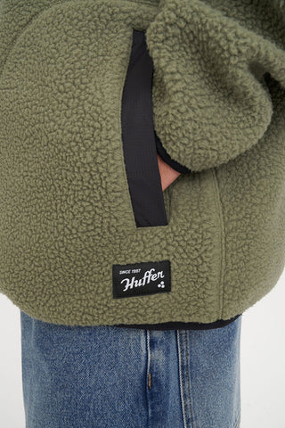 POLAR FLEECE PULLOVER KHAKI/BLACK