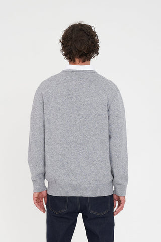 CLASSIC KNIT CREW/ 3BALL GREY MARLE