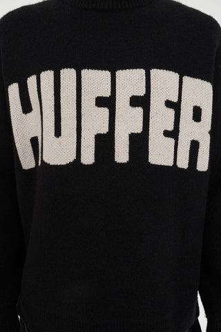 FLEET INTARSIA KNIT CREW BLACK