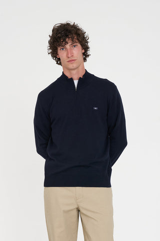 MERINO ¼ ZIP JERSEY/ 3BALL NAVY