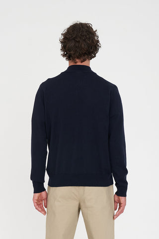 MERINO ¼ ZIP JERSEY/ 3BALL NAVY