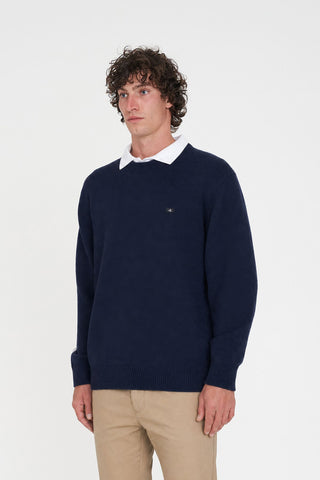 CLASSIC KNIT CREW/ 3BALL NAVY