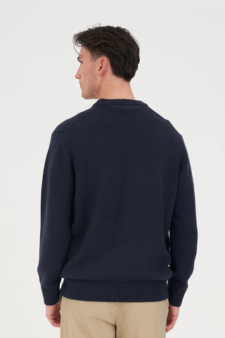CLASSIC KNIT CREW/ 3BALL NAVY