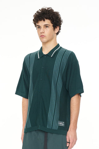 MENS KNIT SHIRT GOLF GREEN