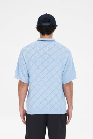 TRUE KNIT POLO ICE BLUE