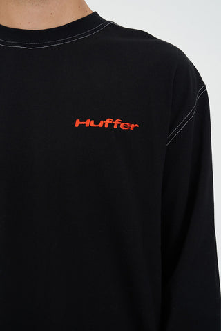 LS BLOCK TEE 220/STITCHED BLACK