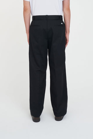 DOUBLE KNEE WIDE UNION PANT BLACK