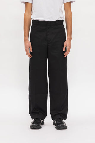 DOUBLE KNEE WIDE UNION PANT BLACK