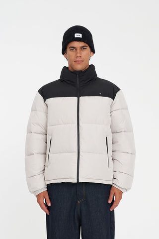 MENS DUO PUFFER JACKET MOONROCK/BLACK