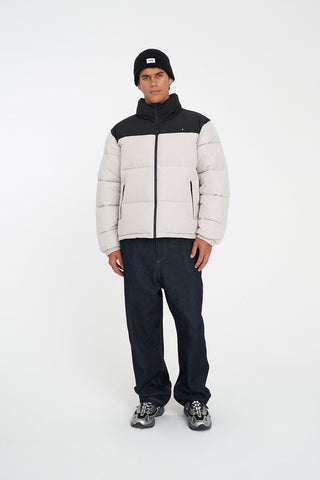MENS DUO PUFFER JACKET MOONROCK/BLACK