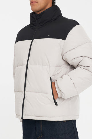 MENS DUO PUFFER JACKET MOONROCK/BLACK