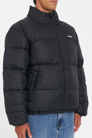 MENS RIDER PUFFER JACKET BLACK
