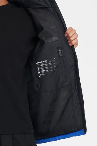 MENS RIDER PUFFER JACKET COBALT/BLACK