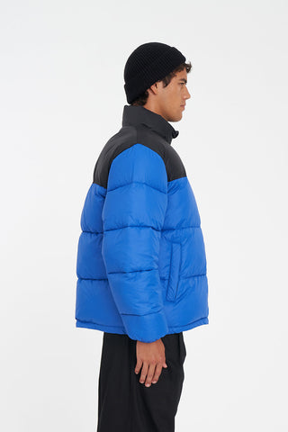 MENS RIDER PUFFER JACKET COBALT/BLACK