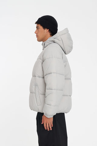 MENS STREET PUFFER JACKET CEMENT