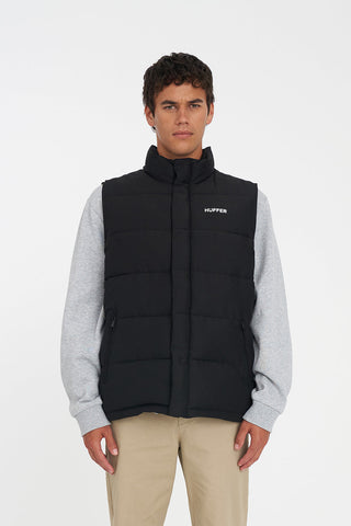 MENS HUFFER PUFFER VEST BLACK