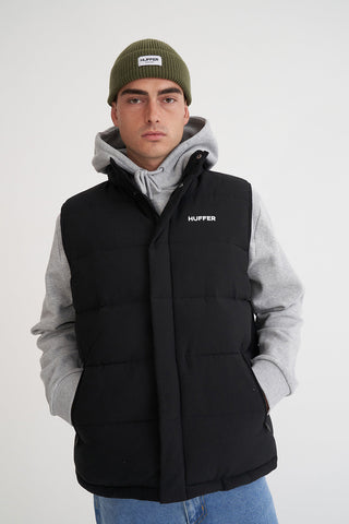 MENS HUFFER PUFFER VEST BLACK