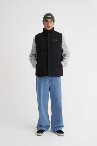 MENS HUFFER PUFFER VEST BLACK